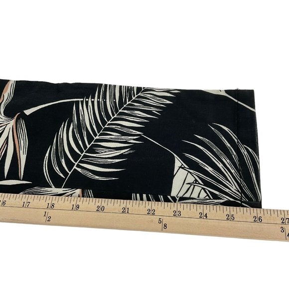 Volcom Dress Pants Womens Sz 5 Black Palm Tropical Straight Leg Mid Rise $75 Nwt - Picture 10 of 11
